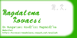 magdalena kovacsi business card